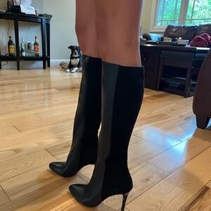 White House Black Market Black Heeled Boots